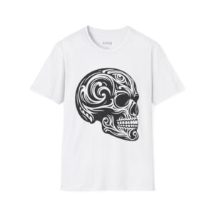 Tribal Skull Graphic T-Shirt |Tatto Style Skeleton Tee | Edgy GYM Pump Cover |Gothic Streetwear Biker Fashion